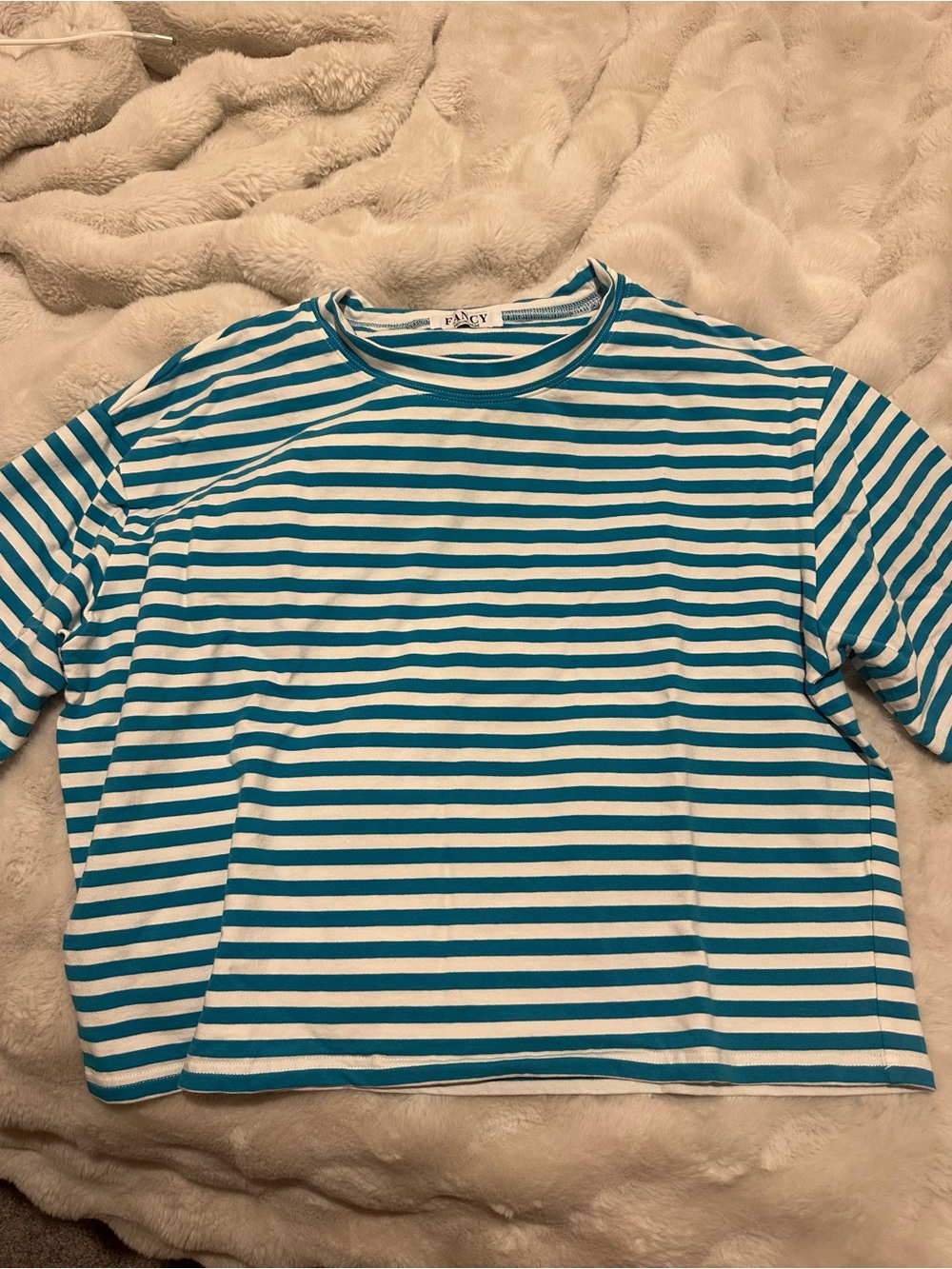 Shop Fancy Poolside Stripe Short Sleeve Tee